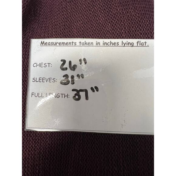 Anthropologie Moth Nevis Open Front Cardigan Sweater Medium Fringe Hem - Picture 8 of 10